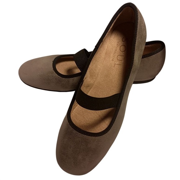 Natural Soul by Naturalizer Womens Mary Jane's Brown Leather Florie NWOT SKUW135 - Picture 1 of 6